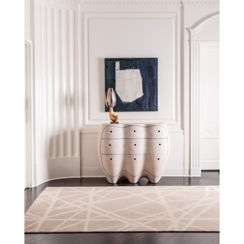 Kelly Wearstler Channels Ivory Area Rug, Rectangle 7' x 10'
