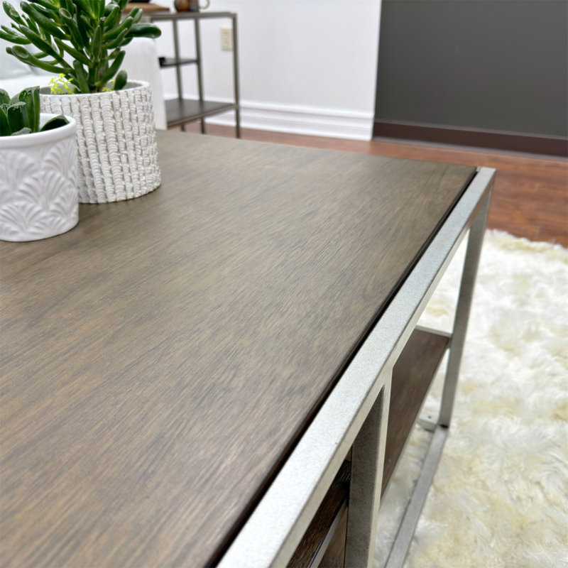 Table basse avec cadre en bois Padena