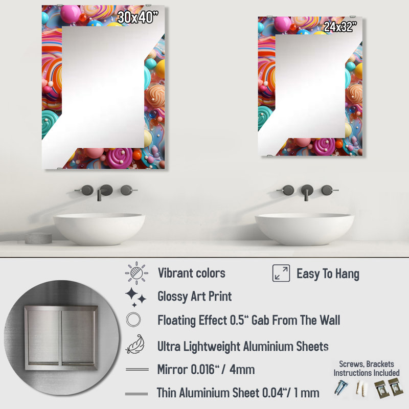 Termine - Miroir Pop Art MIR135786, 32 po x 24 po