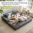 Boneless 4 In 1 Convertible Boneless Sofa Couch Foldable Floor Sofa Bed In A Box With 2 Cup Holders-621961491-621961517