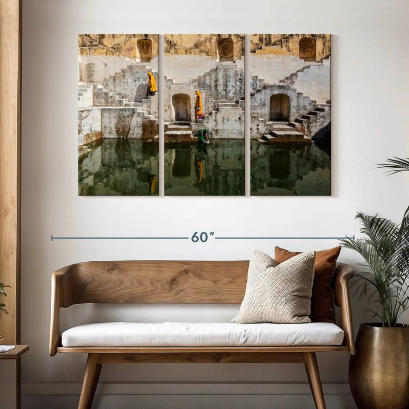 Lilie Jaipur Stepwell, 32" H x 50" W