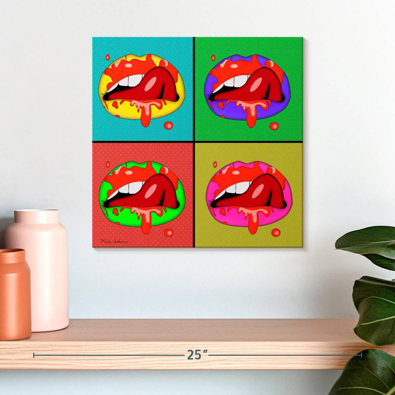 Lips II, 16" H x 16" W