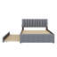Lit plateforme tapissier avec lit gigogne-189290227