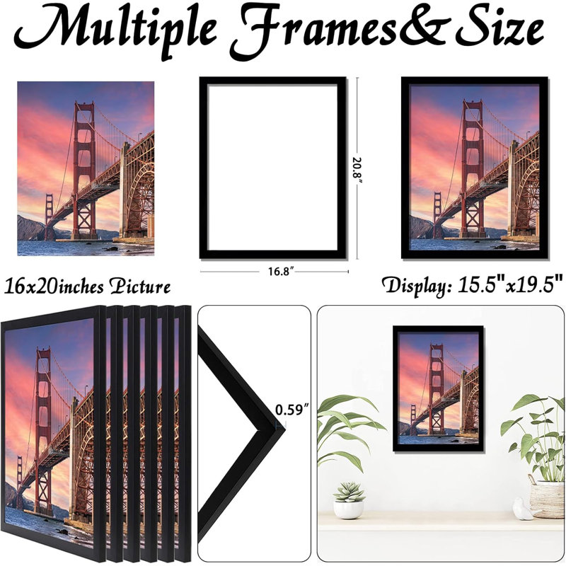 6 ensembles de cadres photo 16 x 20, cadres pour photos sur toile 16 x 20