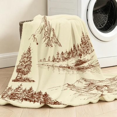 Machine Printed Throw Blanket