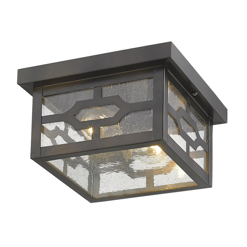 Plafonnier encastré carré 9" lanterne 2 lumières Brackin