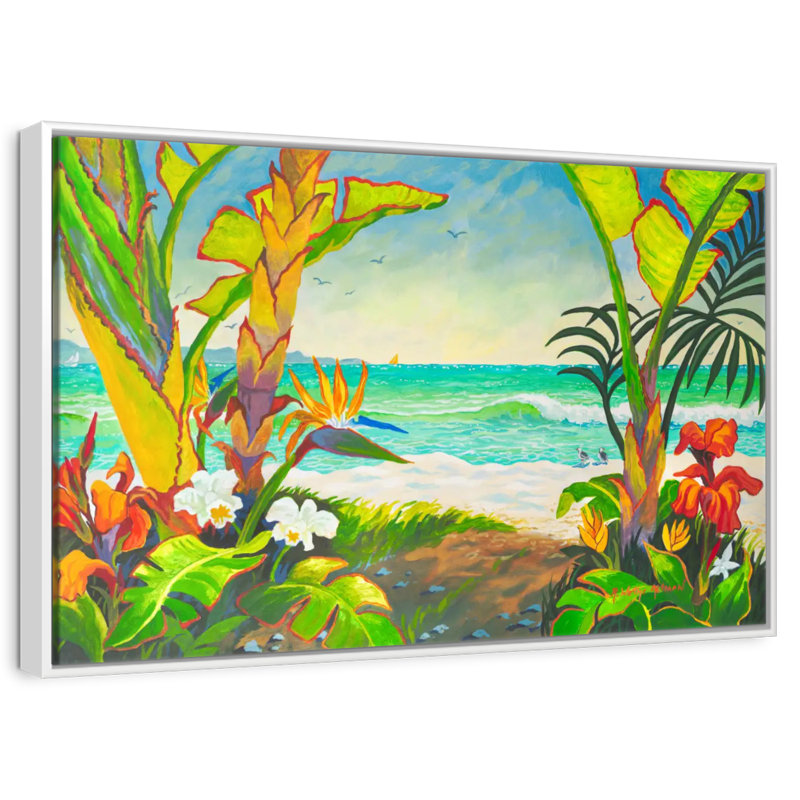 Time To Chill At The Tamsin, Floating Frame White, 13" X 9"