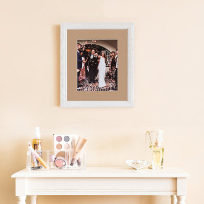Cadre pour photo simple 18 po x 36 po en bois mat brun