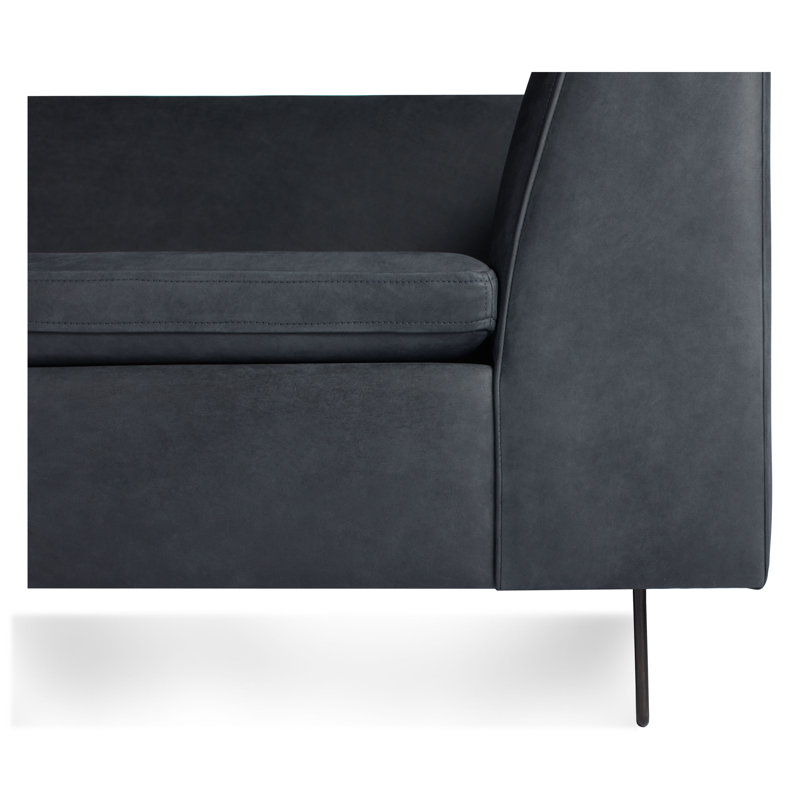 Bonnie Sofa, Ink Genuine Leather, 29" H x 96" W x 33" D