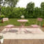 Ensemble de table bistro et chaises bistro, 2 ensembles bistro de patio pliant extérieur / intérieur 3 pièces, ensemble de meubles de patio 2 chaises avec table, tables basses pliables de qualité supérieure pour balcon, cour, jardin, rose-848838481