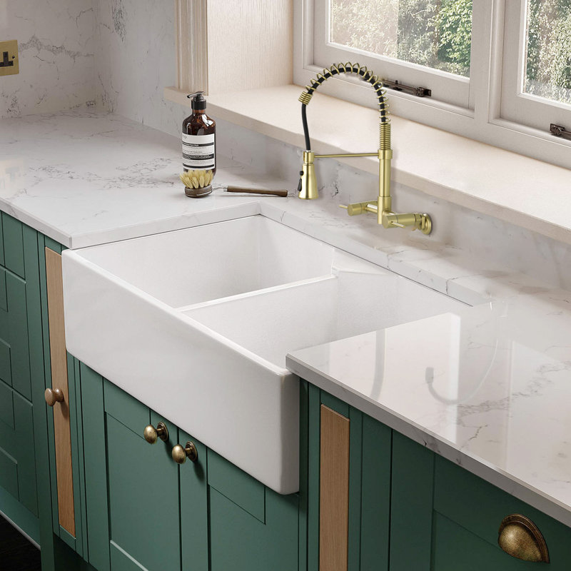 SMARTLET Pull Down Kitchen Faucet, Brushed Gold