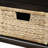 Rustic Storage Bench with 3 Drawers and 3 Rattan Baskets-180197936