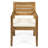 2pcs Wood Seats - Water- Cushion, Stunning Style Dining With Beige Pad Covers