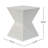 14.75" White Terrazzo Finish Prismatic Symmetry Concrete Outdoor Side Table With Prismatic Design – Weather-Resistant Accent For Patio, Garden, Or Balcony