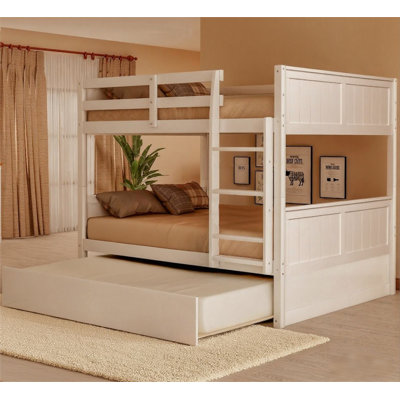 Full Over Full Bunk Bed With Twin Size Trundle