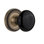 Rope Rosette with Black Porcelain Door Knob