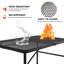 Table de camping 3 pi avec bureau en filet, petite table de barbecue pliante portable et noire