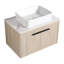 Meuble-lavabo mural en chêne de conception moderne avec lavabo en céramique, porte à fermeture en douceur et rangement KD compact-1234940249
