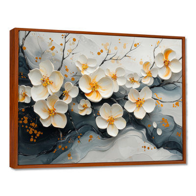 Velours noir fleurs de cerisier II - art mural fleur de cerisier