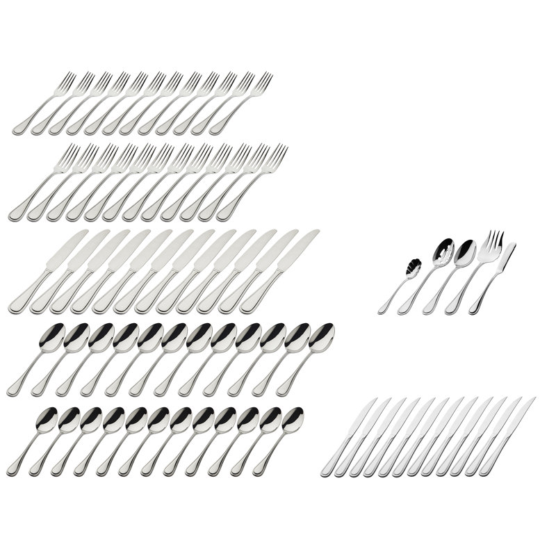 Pearl 77 Piece Flatware Set, Service for 12