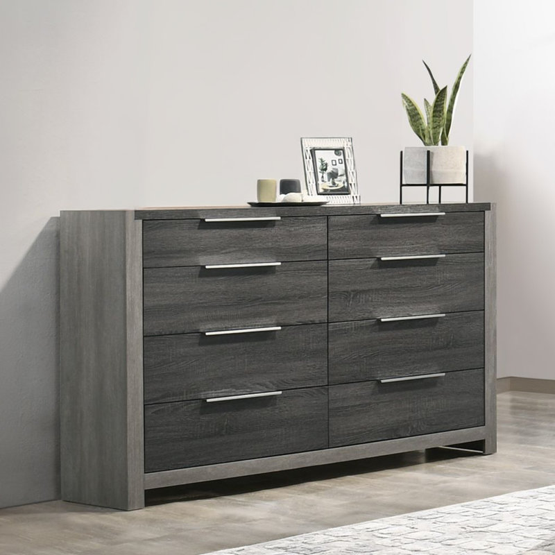 Commode transitionnelle moderne à 8 tiroirs Modern