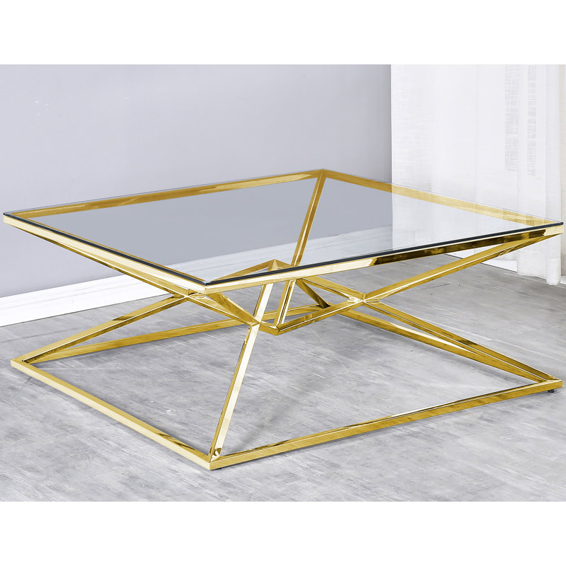 Table basse Connall (rectangulaire | or) , Doré, L 47 po x l 32 po x H 18 po