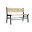 Elegant Black 47.2" Compact Bench with Handwoven Comfort-1674885847