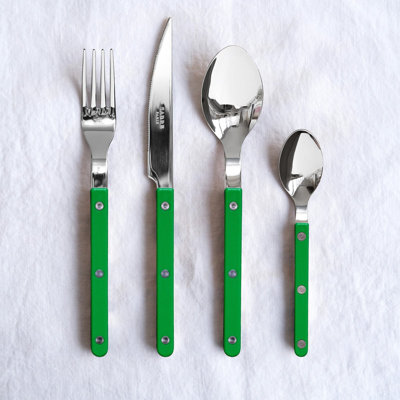 Bistrot Solid 4 - Piece Stainless Steel Flatware Set - Service for 1