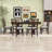 7-Piece Extendable Dining Table Set with 6 Upholstered Chairs-1887035973