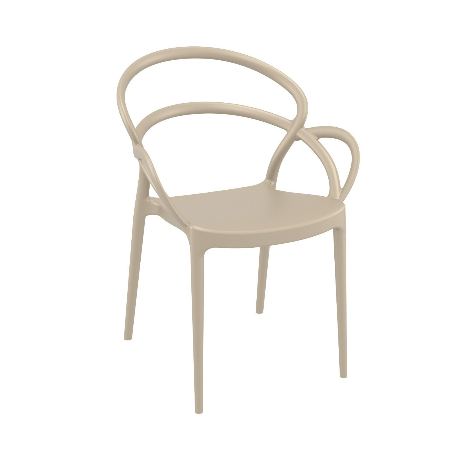 Farrah 3 Piece Bistro Set, Taupe