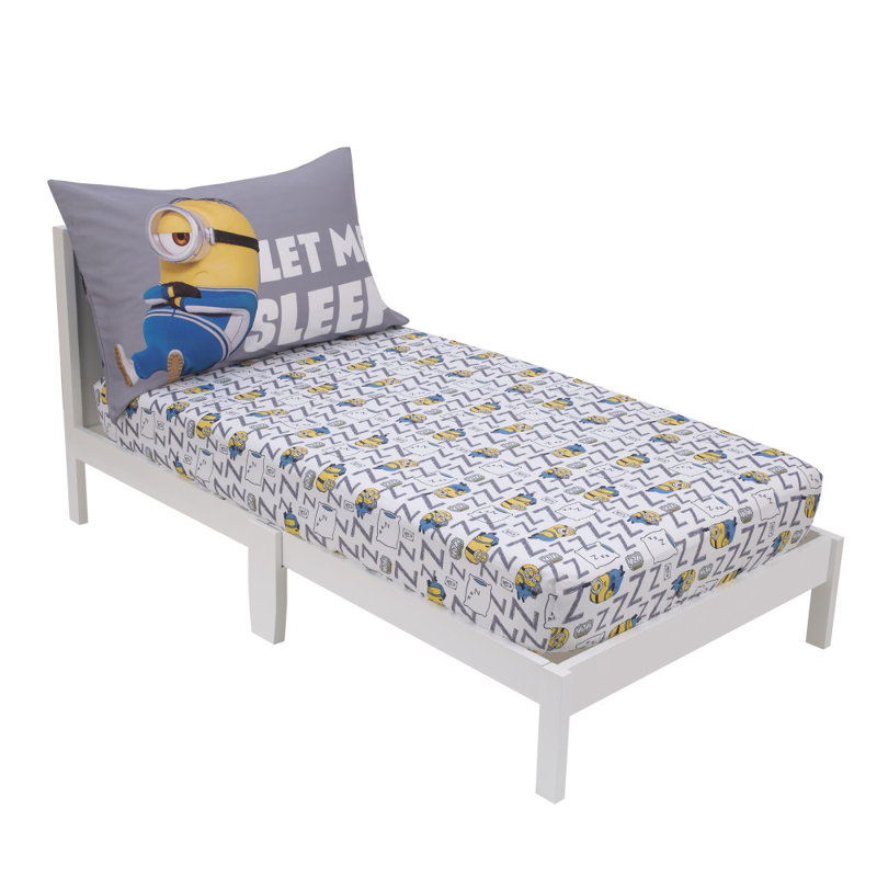 Ensemble de draps pour tout-petits 2 pièces NoJo Universal Lazy Minions