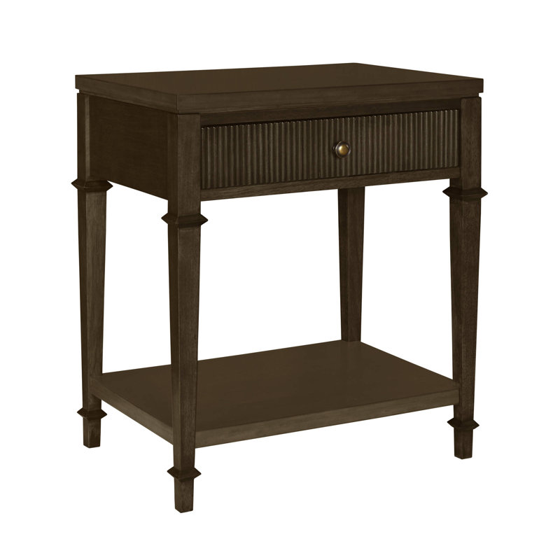 Martha Stewart Kenna 1 Drawer Nightstand with Fluted Drawer