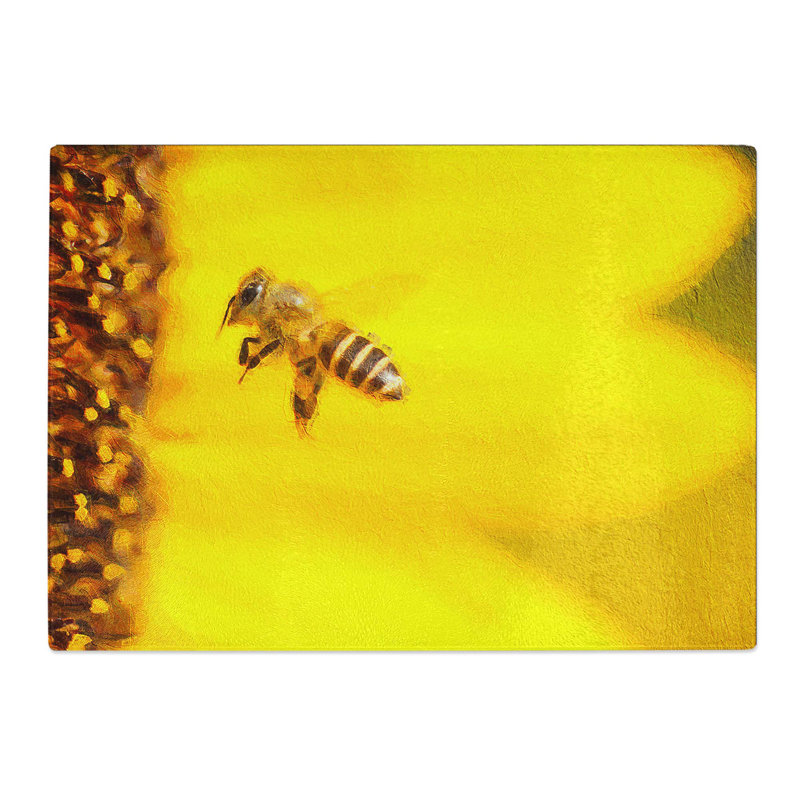 Glass Let Me Bee Chopping Board, 28.5 cm W x 20 cm L