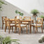 Ortonville 6 - Person Wood Patio Dining Set with Rectangular Table , Cushions Included-36520688