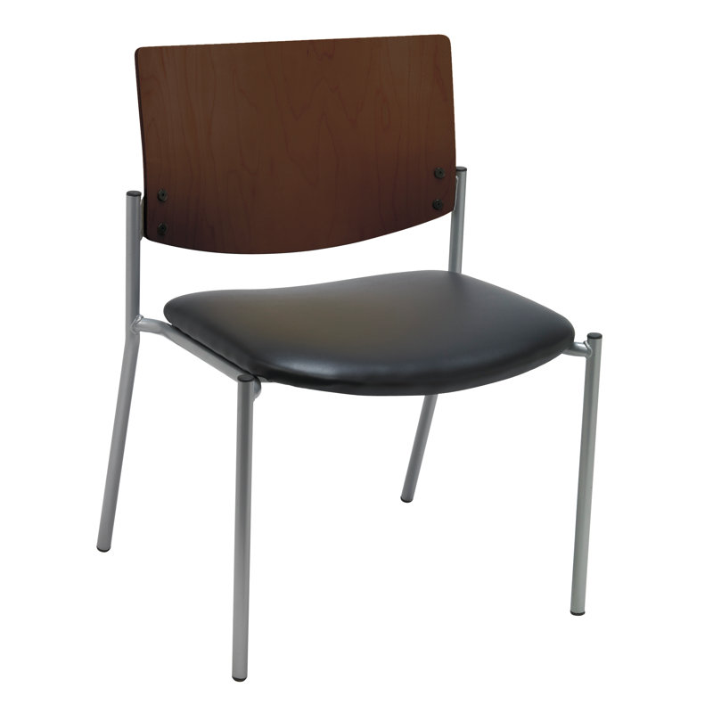 Chaise d'invité Evolve Evolve, capacité de 400 lb, Chocolat, Vinyle noir