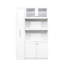 Armoire de cuisine avec étagère de rangement, armoire de rangement avec 4 portes pour la cuisine, salle à manger