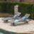 Grey PE Rattan Chaise Lounge Set With Rust-Proof Aluminum Frame – No-Cushion Comfort, 2-Piece Armed Outdoor Chairs For Year-Round Use