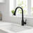 Kitchen Faucet with Pull Down Sprayer – 3 Modes (Stream/Spray/Pause), 7-Layer Rust-Resistant Coating, 360° Swivel, 15-Min DIY, High Arc for Kitchen, Bar, RV, Commercial Sink in Matte Black-127357262