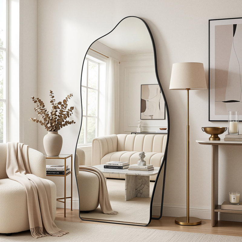 Miroir pleine grandeur Dreamy Cloud, 76 po x 36 po, Noir