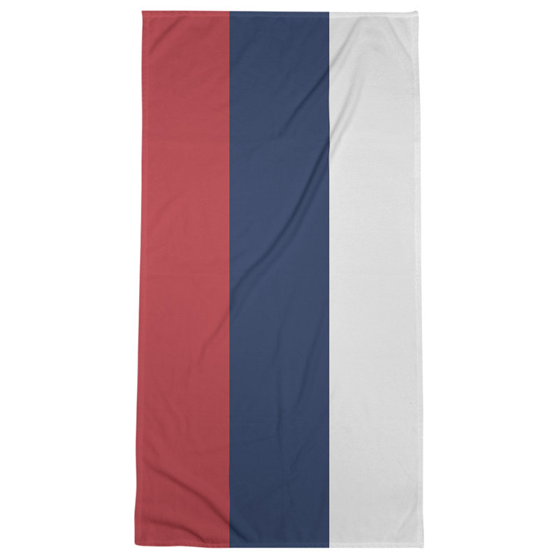 Boston Bath Towel, Red/Navy Blue/White, Microfiber