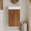 Modern Floating Bathroom Vanity With Intergrated Ceramic Basin And Storage- Perfect For Small Bathroom