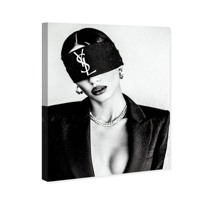 Diamond Dark Fashion Canvas Print by Oliver Gal, Black Frame, 16 x 20, 16"H x 20"W, Gallery Wrapped
