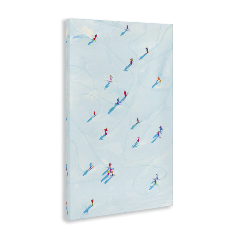 «People on Ski Slopes» par Kamdon Kreations, H 24 po x l 16 po