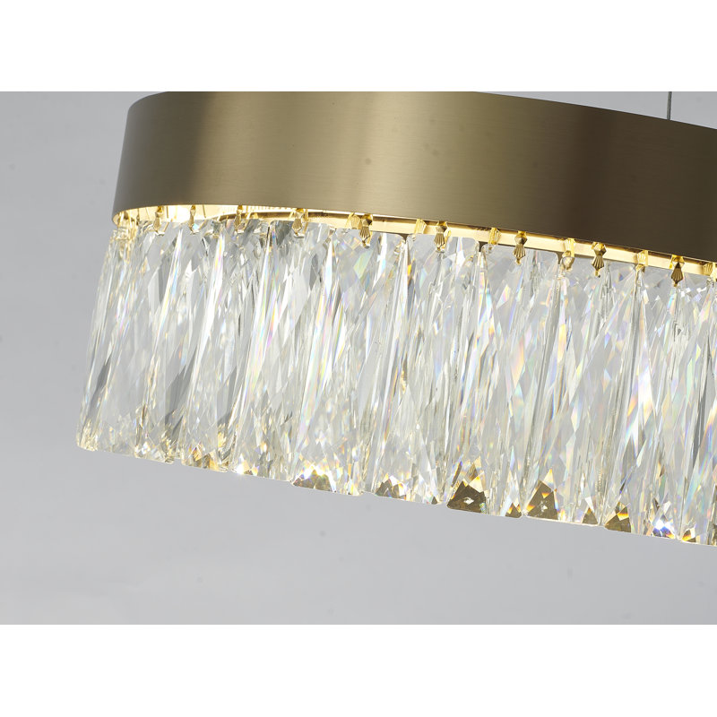 Lustre moderne en cristal 1 lumière DEL