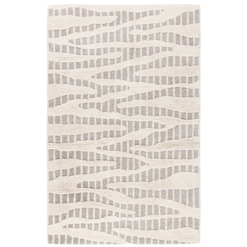 Zarah Hand Tufted Wool And Cotton With Latex Animal Print Rug, Rectangle 3' x 5'