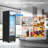Single Door Beverage Display Cooler with LED Light Box, Electronic Temperature Control - 115V Commercial Merchandiser Refrigerator-125532449