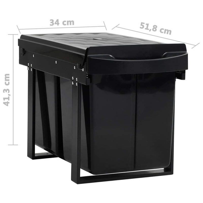 vidaXL Kitchen Cupboard Pull-out Dustbin Soft-Close 12.7 gal