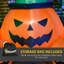 Décoration d'Halloween gonflable 73 po, 5 citrouilles, affichage extérieur de jardin gonflable, imperméable