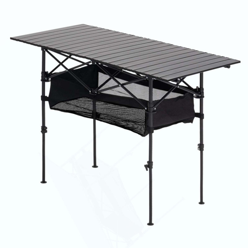 Table de camping pliante en aluminium