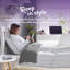Back to Uni Grey Printed Stripe 10.5 Tog Duvet, 2 Medium Pillows-101089688
